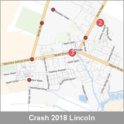 2018 Crashes Lincoln - Digital Maps
