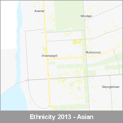 Ethnicity Invercargill Asian ProductImage 2013