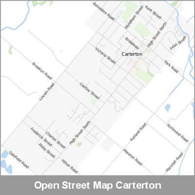 Map Of Carterton Nz 2020 Street Map Carterton - Digital Maps